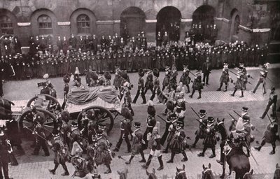 Procesja pogrzebowa króla Edwarda VII, Whitehall, Londyn, 20 maja 1910. autorstwa Unbekannt