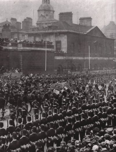 Procesja pogrzebowa króla Edwarda VII, Whitehall, Londyn, 20 maja 1910. autorstwa Unbekannt