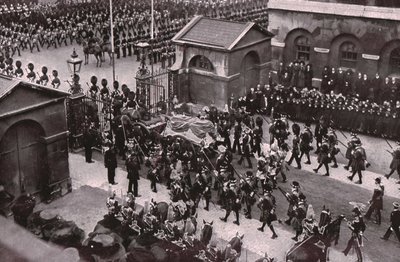 Procesja pogrzebowa króla Edwarda VII, Whitehall, Londyn, 20 maja 1910. autorstwa Unbekannt