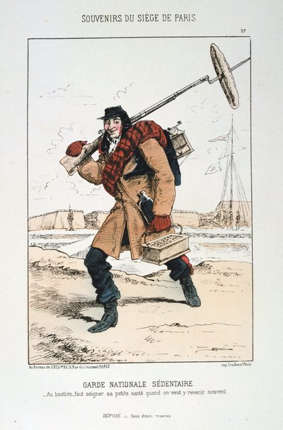 Siedząca Gwardia Narodowa, Oblężenie Paryża, 1870-1871. autorstwa Unbekannt