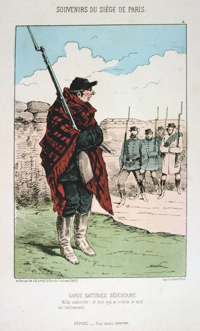 Siedząca Gwardia Narodowa, Oblężenie Paryża, 1870-1871 autorstwa Unbekannt