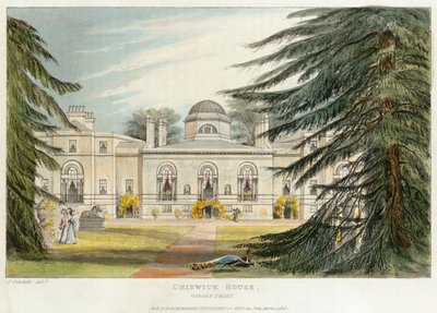 Ogród przed Chiswick House, Hounslow, Londyn, 1823 autorstwa Unbekannt
