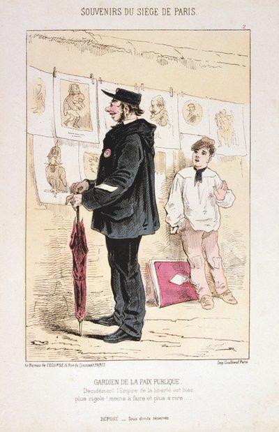 Strażnik Pokoju Publicznego, Oblężenie Paryża, 1870-1871 autorstwa Unbekannt