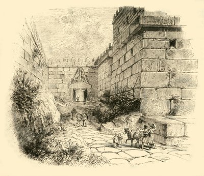 Brama Lwów w Mykenach, 1890. autorstwa Unbekannt
