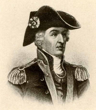 Generał Francis Marion, w płaszczu z wysokim kołnierzem i kamizelką, ok. 1770, 1937. autorstwa Unbekannt