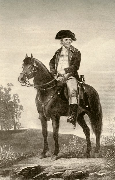 Generał Israel Putnam, pokazujący mundur żołnierza kontynentalnego, ok. 1770, 1937. autorstwa Unbekannt