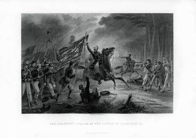 Generał Kearnys Charge, Bitwa pod Chantilly, Wirginia, 1 września 1862, 1862-1867 autorstwa Unbekannt
