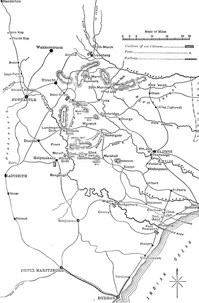 Generalny plan operacji w Zululand, 1879, c1880 autorstwa Unbekannt