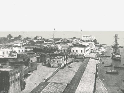 Widok ogólny stolicy, Zanzibar, 1895. autorstwa Unbekannt