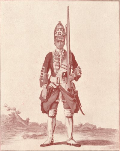 Dżentelmen, VII Pułk Fizylierów Królewskich 1742, 1742 1909 autorstwa Unbekannt