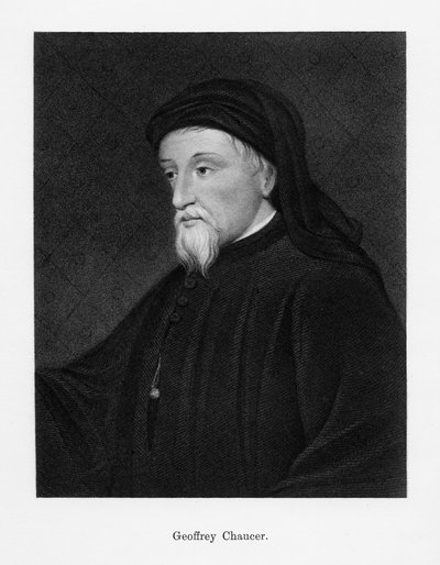Geoffrey Chaucer, angielski pisarz, poeta, filozof, biurokrata i dyplomata, XIX wiek autorstwa Unbekannt