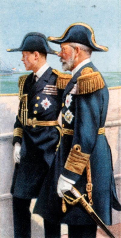 Jerzy V i książę Walii dokonujący przeglądu floty, 26 lipca 1924 r., ok. 1935 r autorstwa Unbekannt