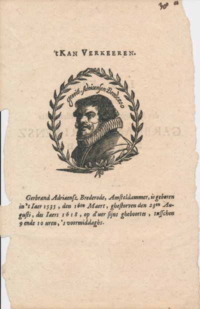 Gerbranda Adriaensza. Bredero 1585-1618 autorstwa Unbekannt