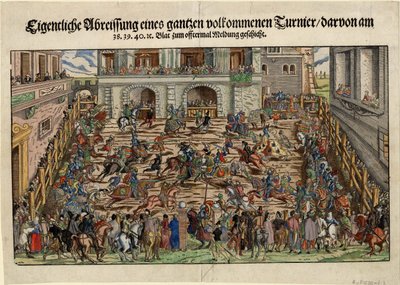 Niemiecki Turniej Rycerski, ok. 1530 autorstwa Unbekannt
