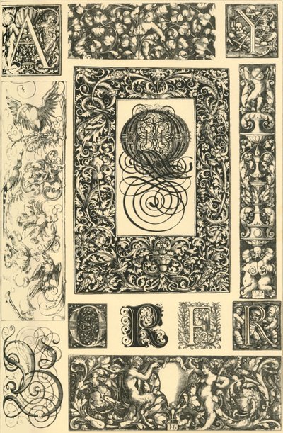 Niemieckie renesansowe ornamenty typograficzne, 1898. autorstwa Unbekannt