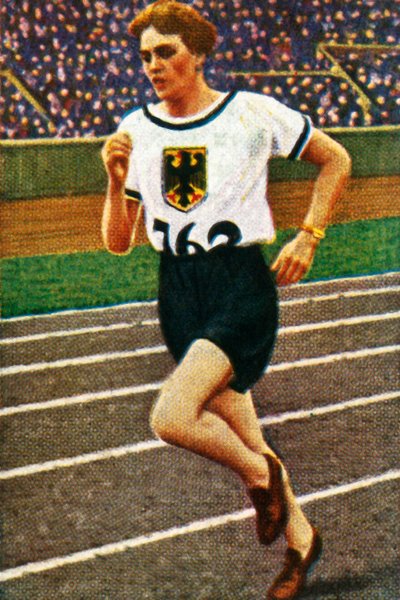 Niemiecka biegaczka Lina Radke, 1928. autorstwa Unbekannt