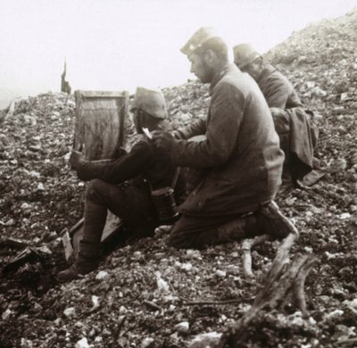 Niemieckie sygnalizatory poza fortecą Vaux, Verdun, północna Francja, c1914-c1918 autorstwa Unbekannt