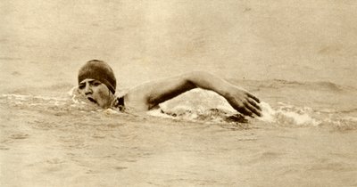 Gertrude Ederle, pierwsza kobieta, która przepłynęła Kanał, 1926, 1935. autorstwa Unbekannt