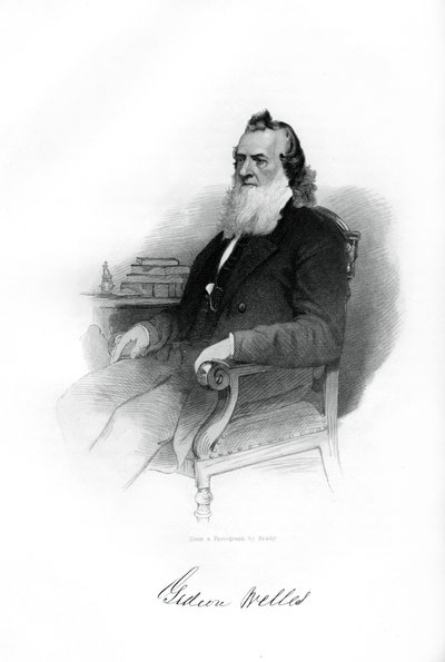 Gideon Welles, sekretarz marynarki USA w latach 1861-1869, 1862-1867 autorstwa Unbekannt