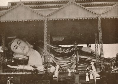 Gigantyczna, leżąca figura Buddy, Pegu, 1900. autorstwa Unbekannt