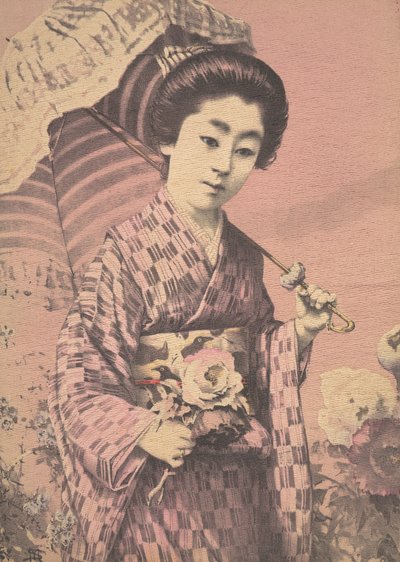 Dziewczyna niosąca parasol, ca. 1900 autorstwa Unbekannt