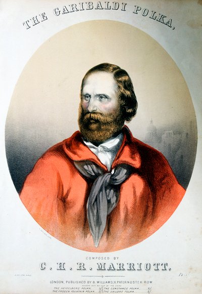 Giuseppe Garibaldi, włoski patriota, ok. 1864 r. autorstwa Unbekannt