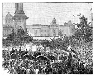 Recepcja Giuseppe Garibaldisa na Trafalgar Square, Londyn, 1864 r. autorstwa Unbekannt