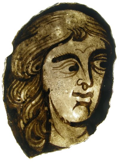 Fragment szkła, francuski, XIII-XIV w. autorstwa Unbekannt