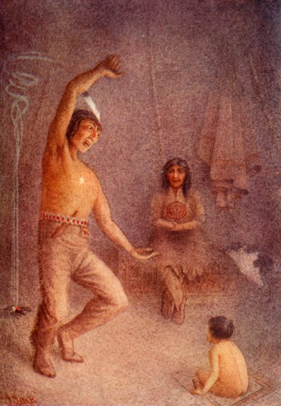 Glooskap przyniósł mu na pomoc wszystkie swoje magiczne zasoby, 1914. autorstwa Unbekannt