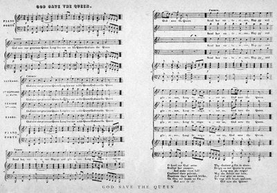 God Save the Queen, nuty, 1900 autorstwa Unbekannt