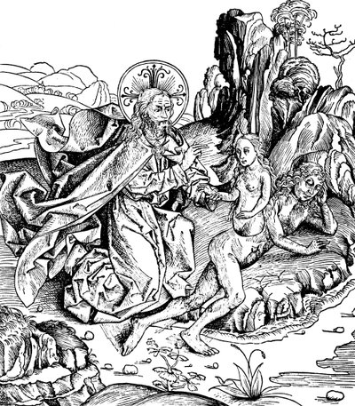 Bóg tworzący Ewę z żebra Adamsa, 1493 autorstwa Unbekannt