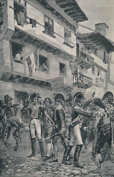 Godoy aresztowany przez oddziały hiszpańskie, 1896 r autorstwa Unbekannt