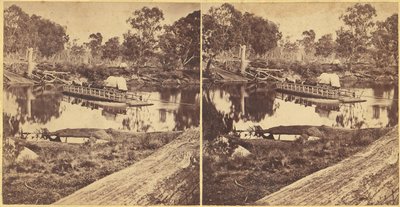 Golbourn Punt w Seymour, Australia, lata 60. XIX wieku. autorstwa Unbekannt