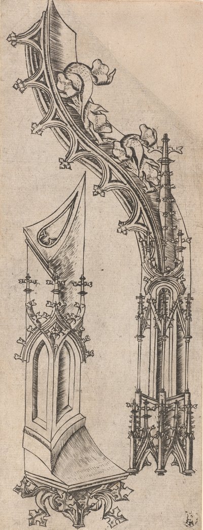 Litera gotycka D, c. 14801500. autorstwa Unbekannt