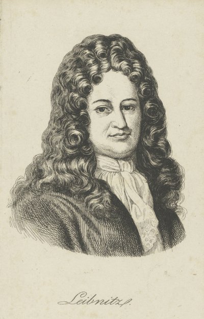 Gottfried Wilhelm Leibniz 1646-1716, około. 1800 autorstwa Unbekannt