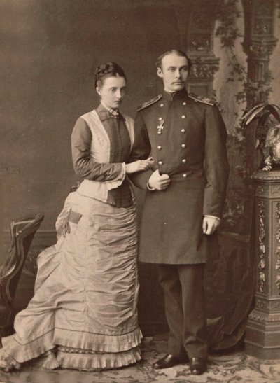 Wielka księżna Anastazja Michajłowna Rosji i wielki książę Fryderyk Franciszek III, 1878. autorstwa Unbekannt