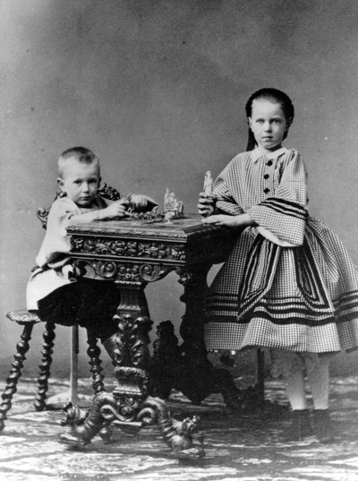 Wielki książę Siergiej Aleksandrowicz i wielka księżna Maria Aleksandrowna Rosji, 1860 autorstwa Unbekannt