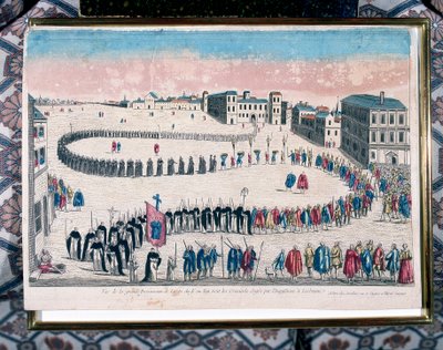 Wielka procesja zbrodniarzy skazanych przez inkwizycję lizbońską, XVIII w. autorstwa Unbekannt