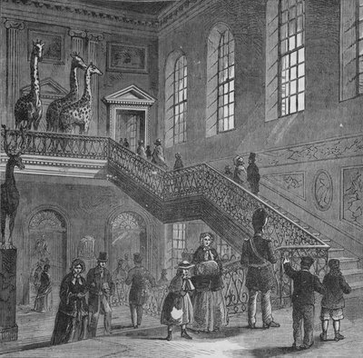 Wielkie schody Montagu House, Bloomsbury, Londyn, c1830 1878 autorstwa Unbekannt