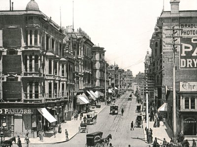 Grant Avenue patrząc na północ od Market Street, San Francisco, USA, 1895. autorstwa Unbekannt