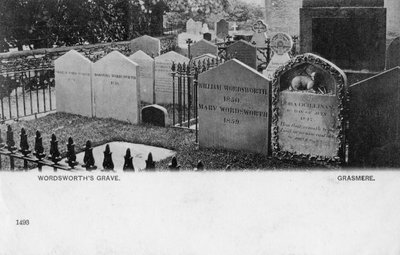 Grób poety Williama Wordswortha, Grasmere, Westmorland, XX w. autorstwa Unbekannt