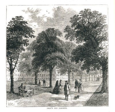 Ogrody Grays Inn, 1878 autorstwa Unbekannt