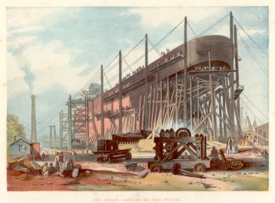 Great Eastern na zapasach w Millwall nad Tamizą, 1857 autorstwa Unbekannt