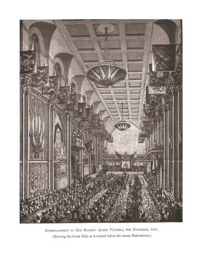 Wielka Sala Guildhall, 1837, 1886 autorstwa Unbekannt