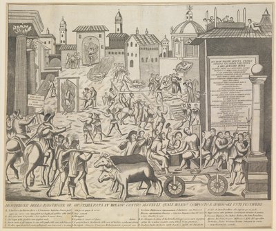 Wielka zaraza w Mediolanie, 1630, ok. 1835 autorstwa Unbekannt