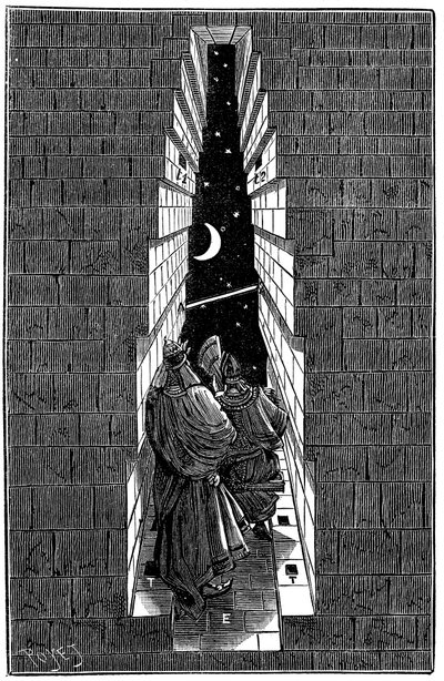 Wielka Piramida Cheopsa w Gizie wykorzystywana jako obserwatorium astronomiczne, 1891 autorstwa Unbekannt