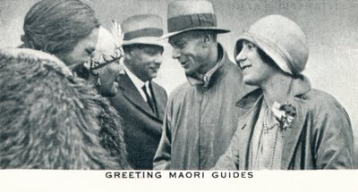Powitanie Maoryskich Przewodników, 1927 1937 autorstwa Unbekannt
