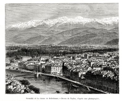 Grenoble z linii Belledonne, Francja, 1886 r. autorstwa Unbekannt