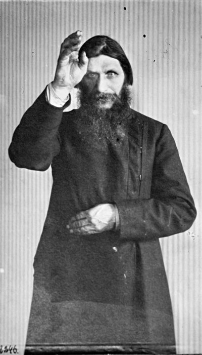 Grigorij Jefimowicz Rasputin, rosyjski mistyk i święty człowiek, c1914-c1916. autorstwa Unbekannt