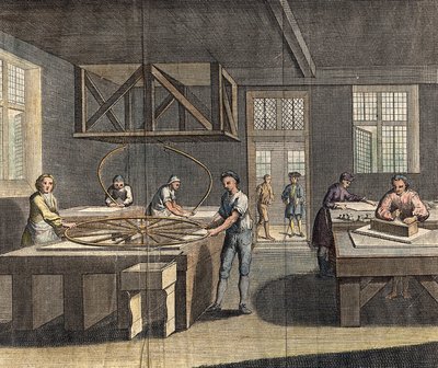 Szlifowanie i polerowanie szkła płaskiego, 1760 autorstwa Unbekannt